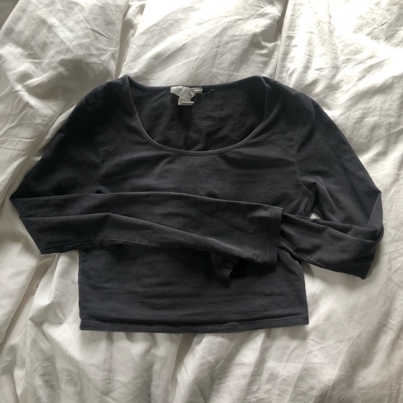 Basic long sleeve crop top - Picture 2 of 2